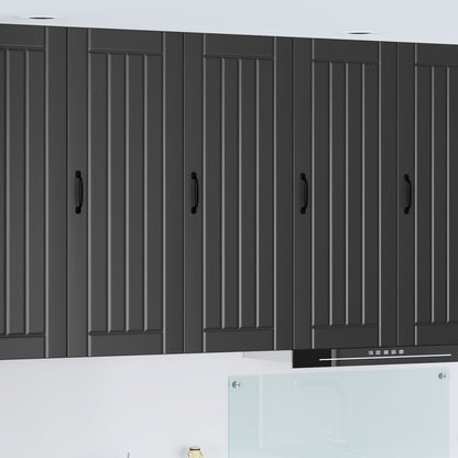 vidaXL Wall Cabinet LUCCA Black 40 x 31 x 100 cm Engineered Wood