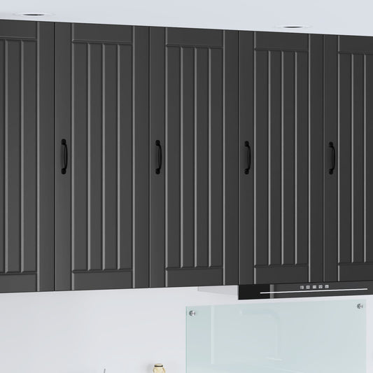 vidaXL Wall Cabinet LUCCA Black 40 x 31 x 100 cm Engineered Wood