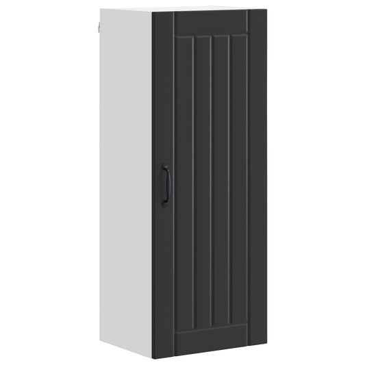 vidaXL Wall Cabinet LUCCA Black 40 x 31 x 100 cm Engineered Wood