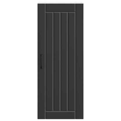 vidaXL Wall Cabinet LUCCA Black 40 x 31 x 100 cm Engineered Wood