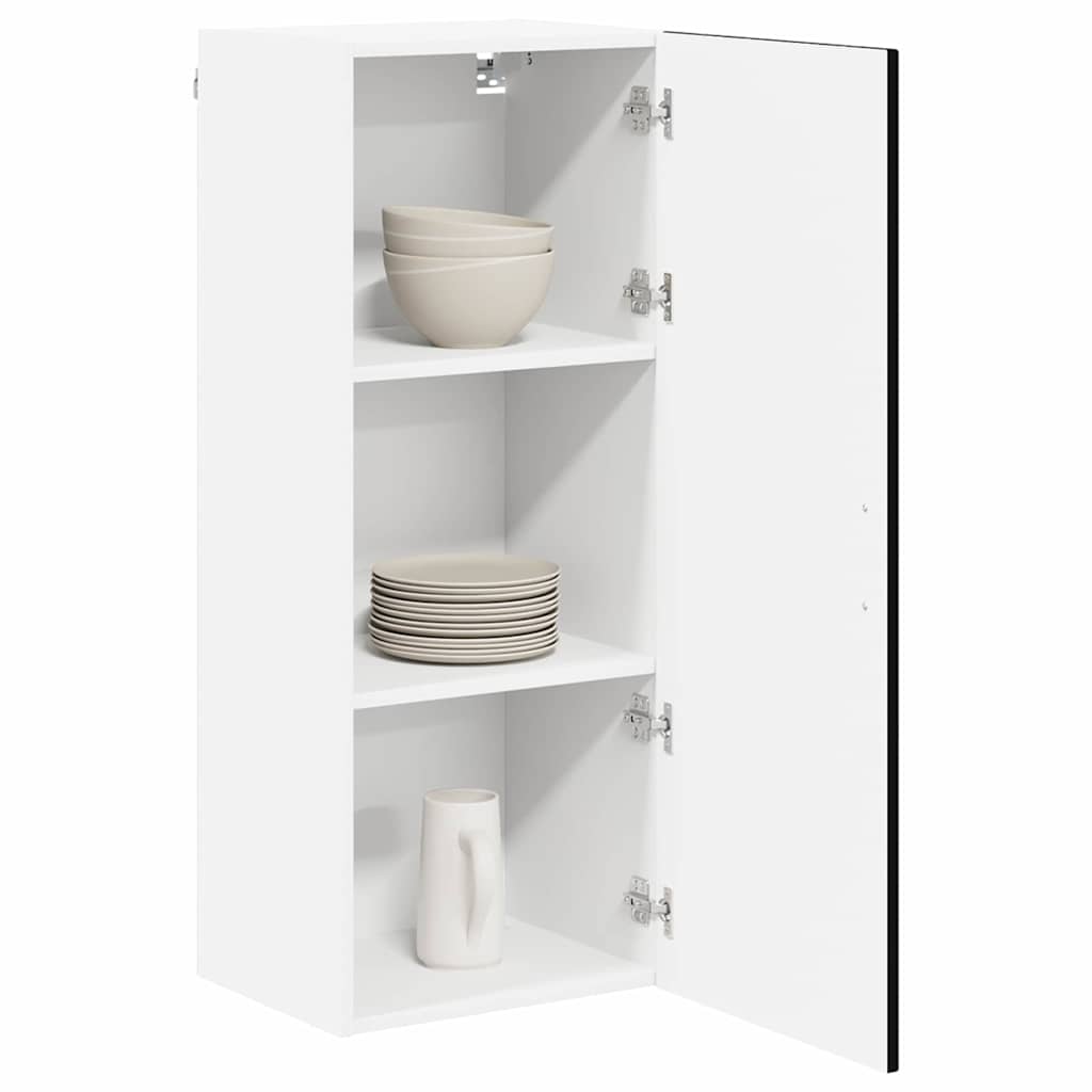 vidaXL Wall Cabinet LUCCA Black 40 x 31 x 100 cm Engineered Wood