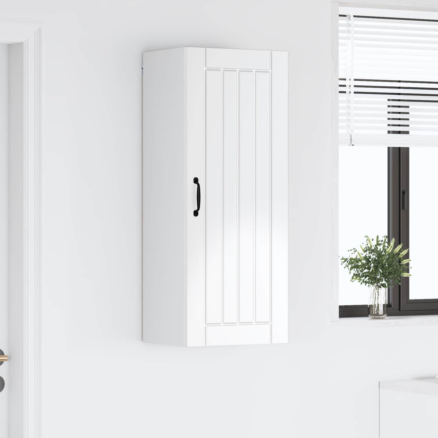 vidaXL Wall Cabinet LUCCA High Gloss White 40 x 31 x 100 cm