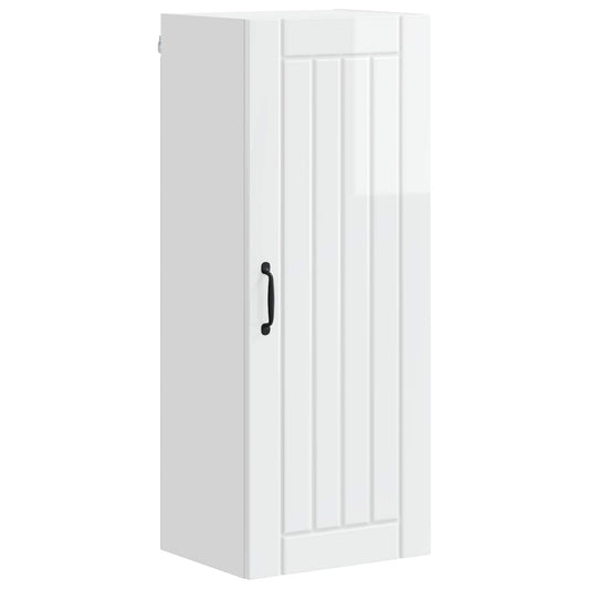 vidaXL Wall Cabinet LUCCA High Gloss White 40 x 31 x 100 cm