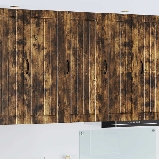 vidaXL Wall Cabinet LUCCA Smoked Oak 40 x 31 x 100 cm Engineered Wood