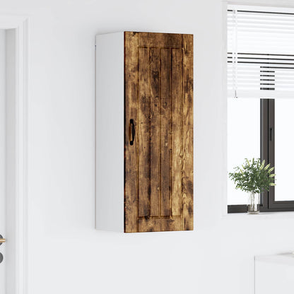 vidaXL Wall Cabinet LUCCA Smoked Oak 40 x 31 x 100 cm Engineered Wood