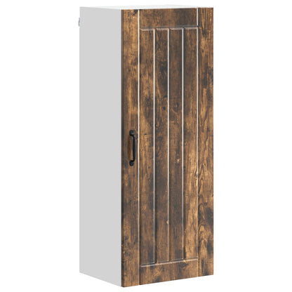 vidaXL Wall Cabinet LUCCA Smoked Oak 40 x 31 x 100 cm Engineered Wood