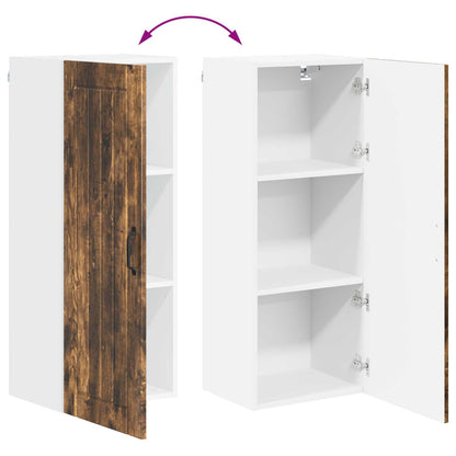 vidaXL Wall Cabinet LUCCA Smoked Oak 40 x 31 x 100 cm Engineered Wood