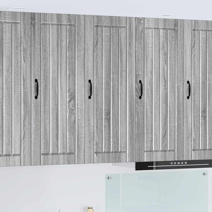 vidaXL Wall Cabinet LUCCA Grey Sonoma 40 x 31 x 100 cm Engineered Wood