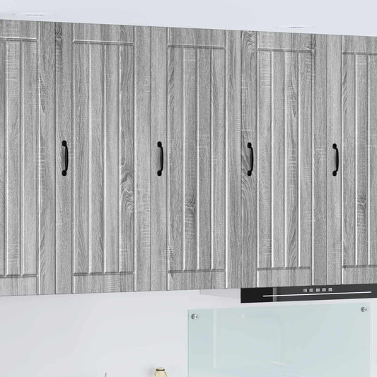 vidaXL Wall Cabinet LUCCA Grey Sonoma 40 x 31 x 100 cm Engineered Wood