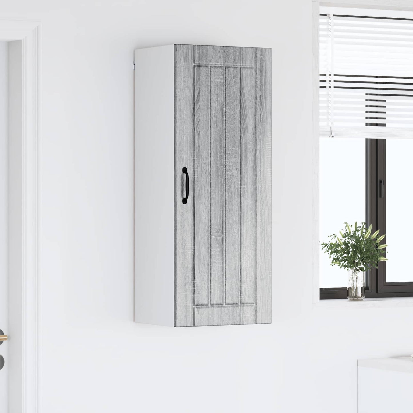 vidaXL Wall Cabinet LUCCA Grey Sonoma 40 x 31 x 100 cm Engineered Wood