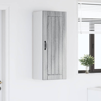 vidaXL Wall Cabinet LUCCA Grey Sonoma 40 x 31 x 100 cm Engineered Wood
