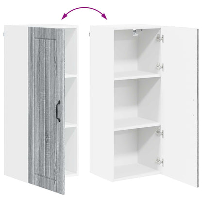 vidaXL Wall Cabinet LUCCA Grey Sonoma 40 x 31 x 100 cm Engineered Wood
