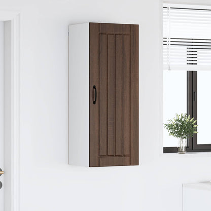 vidaXL Wall Cabinet LUCCA Brown Oak 40 x 31 x 100 cm Engineered Wood