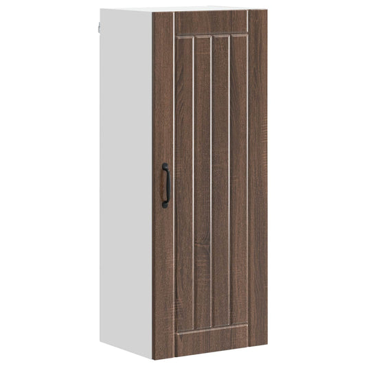 vidaXL Wall Cabinet LUCCA Brown Oak 40 x 31 x 100 cm Engineered Wood