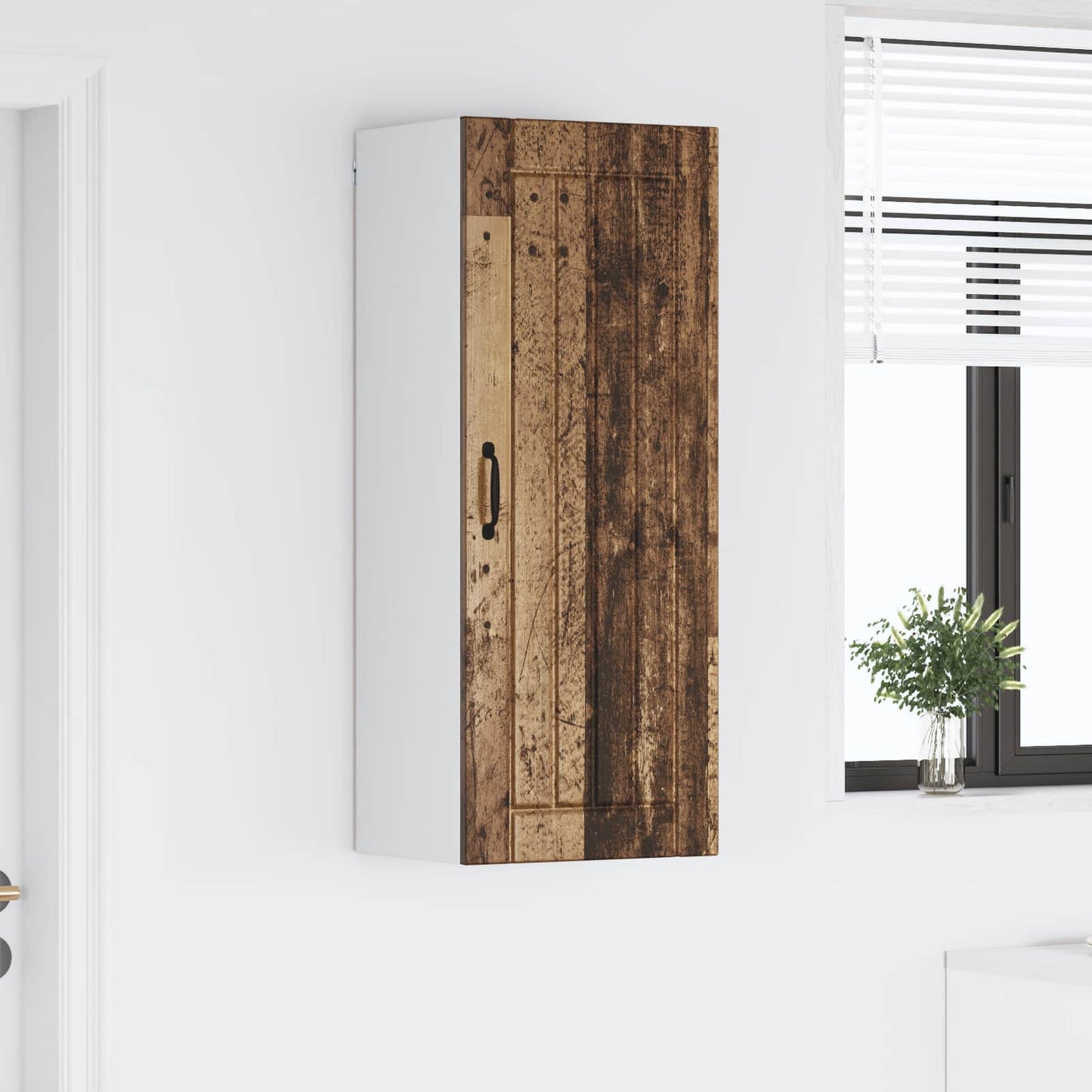 vidaXL Wall Cabinet LUCCA Old Wood 40 x 31 x 100 cm Engineered Wood