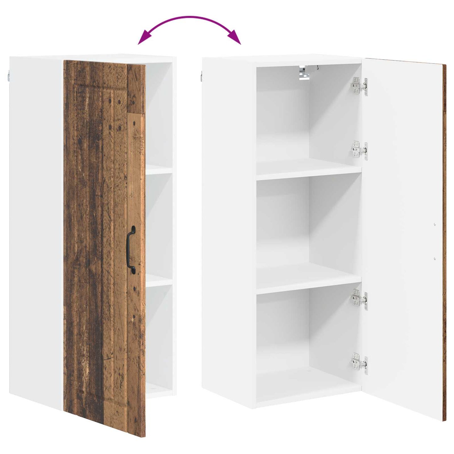 vidaXL Wall Cabinet LUCCA Old Wood 40 x 31 x 100 cm Engineered Wood