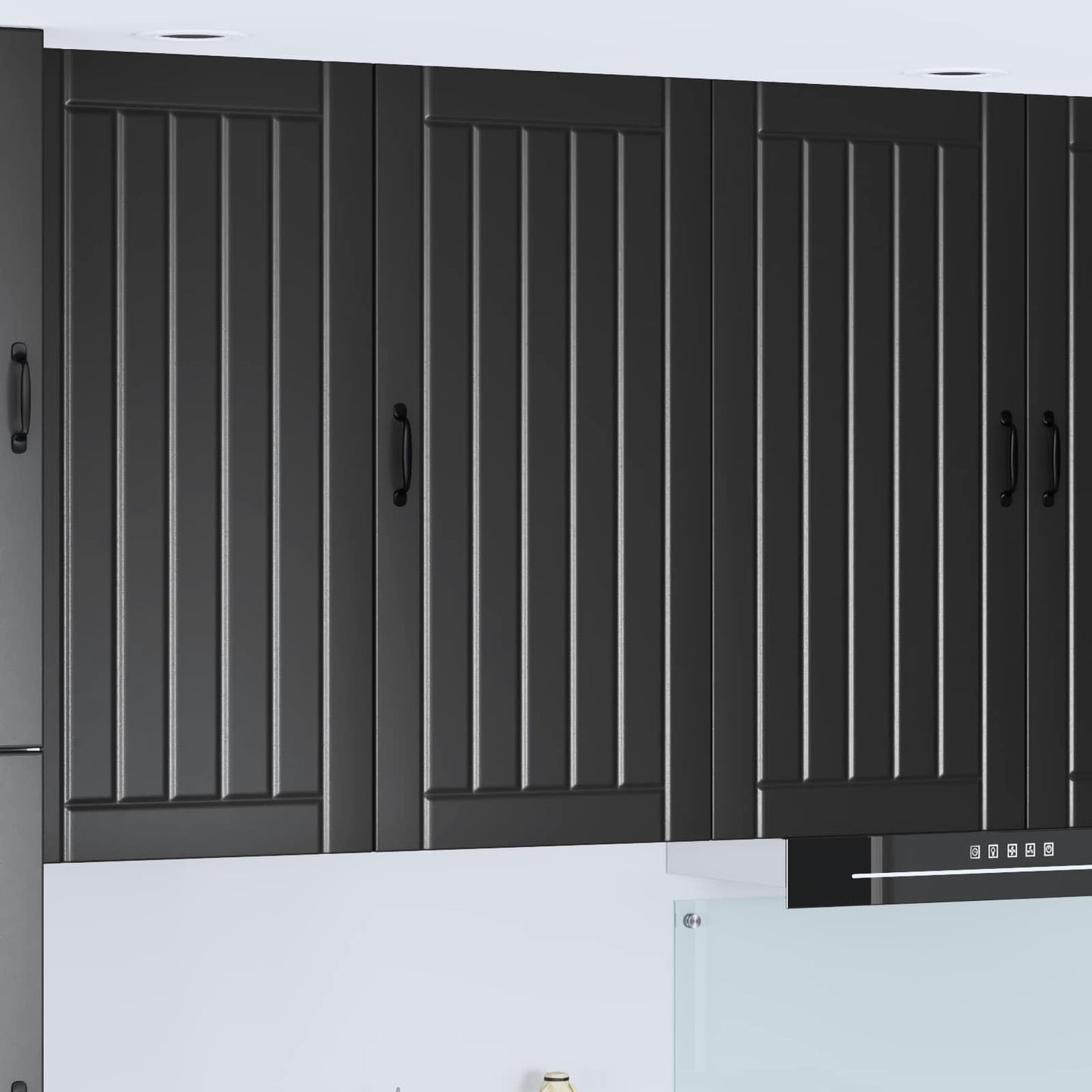 vidaXL Wall Cabinet LUCCA Black 50 x 31 x 100 cm Engineered Wood