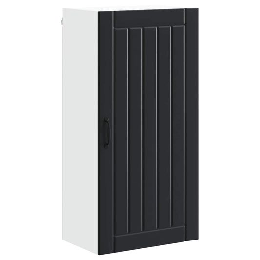 vidaXL Wall Cabinet LUCCA Black 50 x 31 x 100 cm Engineered Wood