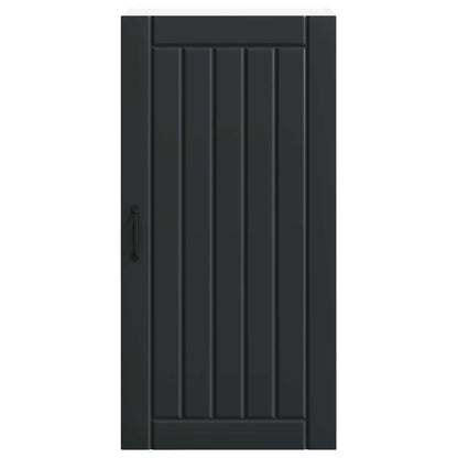 vidaXL Wall Cabinet LUCCA Black 50 x 31 x 100 cm Engineered Wood