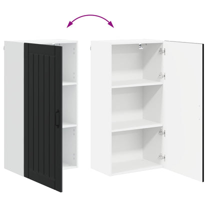 vidaXL Wall Cabinet LUCCA Black 50 x 31 x 100 cm Engineered Wood