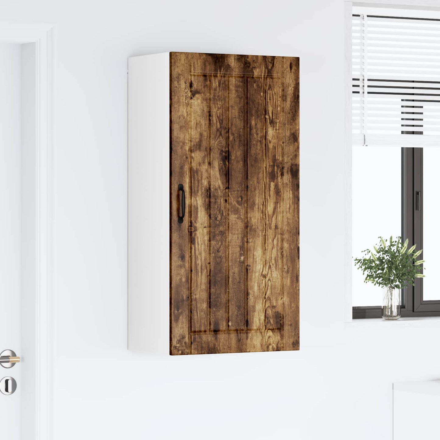 vidaXL Wall Cabinet LUCCA Smoked Oak 50 x 31 x 100 cm Engineered Wood