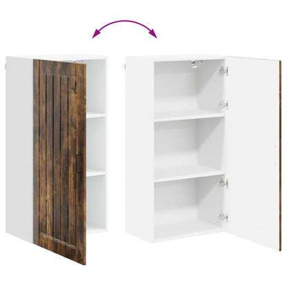 vidaXL Wall Cabinet LUCCA Smoked Oak 50 x 31 x 100 cm Engineered Wood