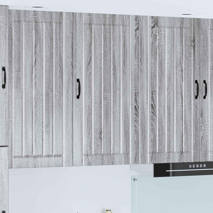 vidaXL Wall Cabinet LUCCA Grey Sonoma 50 x 31 x 100 cm Engineered Wood