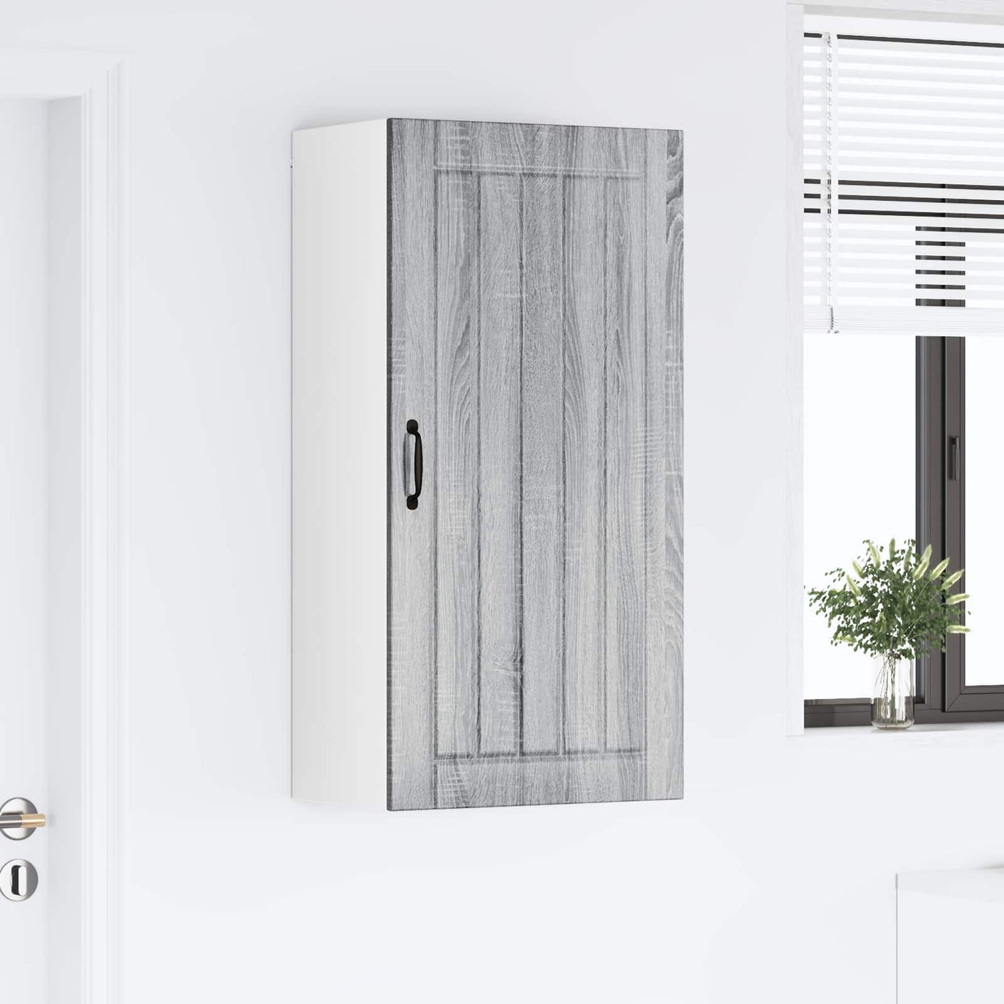 vidaXL Wall Cabinet LUCCA Grey Sonoma 50 x 31 x 100 cm Engineered Wood
