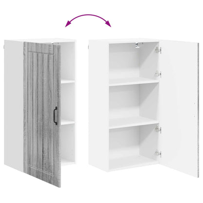 vidaXL Wall Cabinet LUCCA Grey Sonoma 50 x 31 x 100 cm Engineered Wood