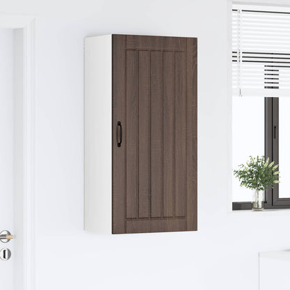 vidaXL Wall Cabinet LUCCA Brown Oak 50 x 31 x 100 cm Engineered Wood