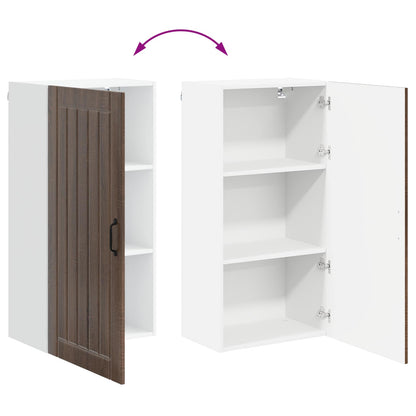 vidaXL Wall Cabinet LUCCA Brown Oak 50 x 31 x 100 cm Engineered Wood