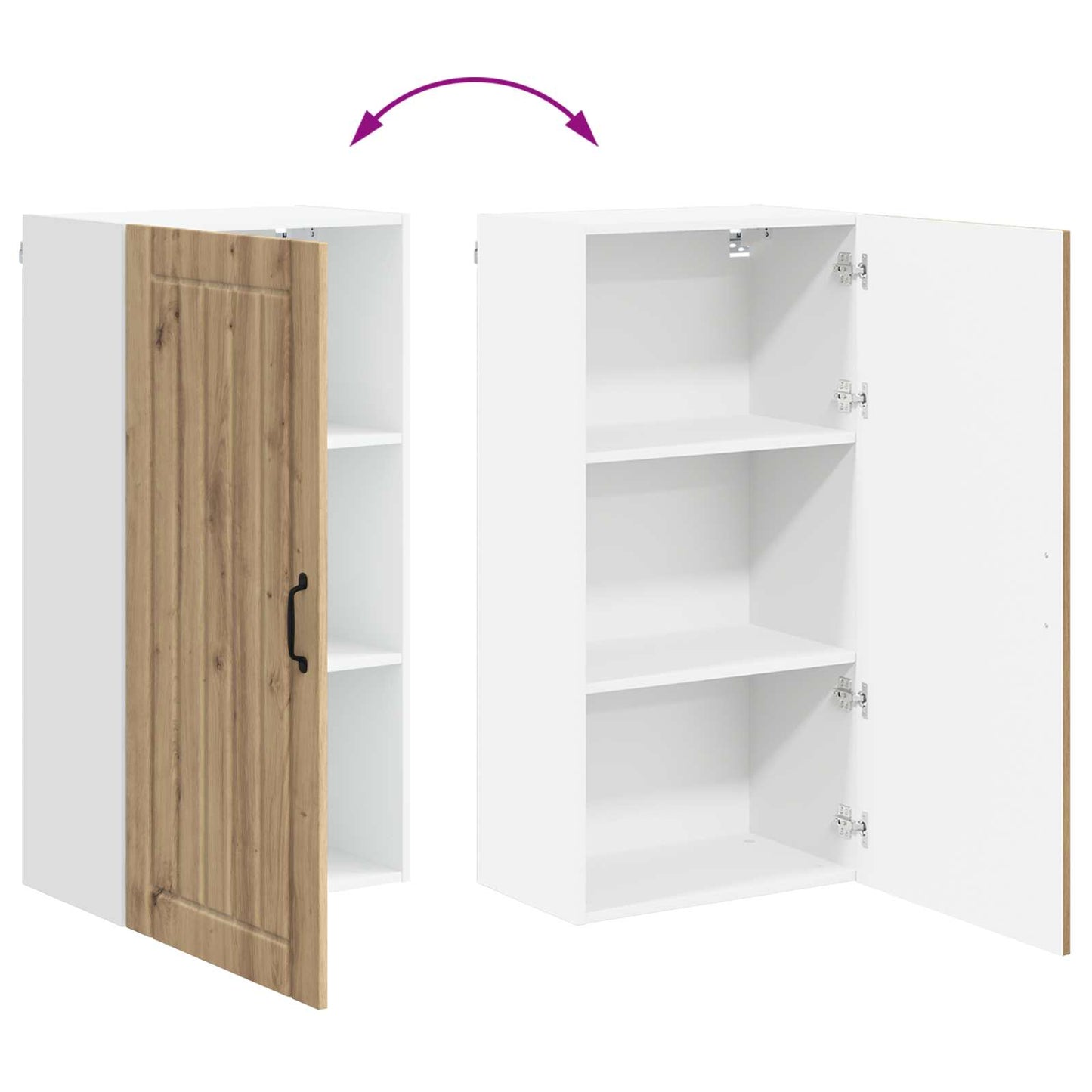 vidaXL Wall Cabinet LUCCA Artisan Oak 50 x 31 x 100 cm Engineered Wood