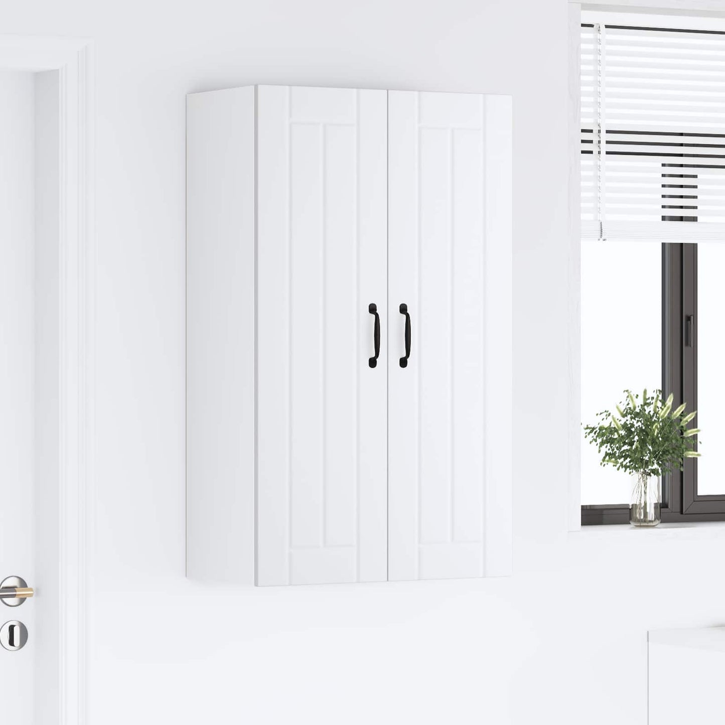 vidaXL Wall Cabinet LUCCA White 60 x 31 x 100 cm Engineered Wood