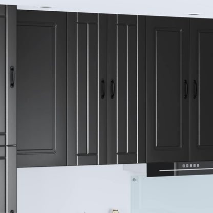 vidaXL Wall Cabinet LUCCA Black 60 x 31 x 100 cm Engineered Wood
