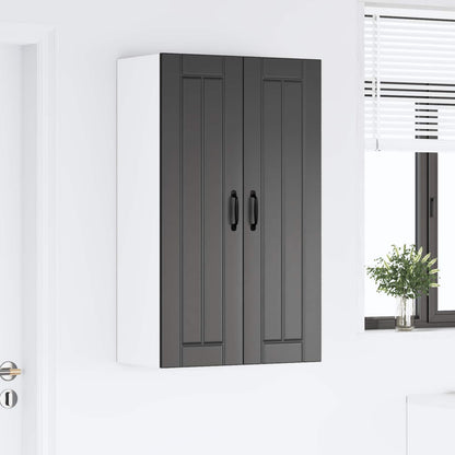 vidaXL Wall Cabinet LUCCA Black 60 x 31 x 100 cm Engineered Wood