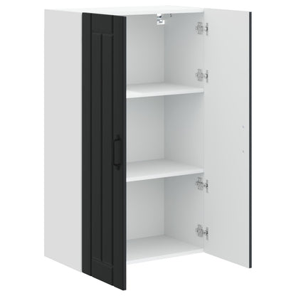 vidaXL Wall Cabinet LUCCA Black 60 x 31 x 100 cm Engineered Wood
