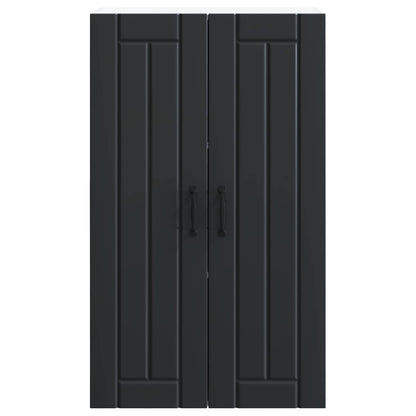 vidaXL Wall Cabinet LUCCA Black 60 x 31 x 100 cm Engineered Wood