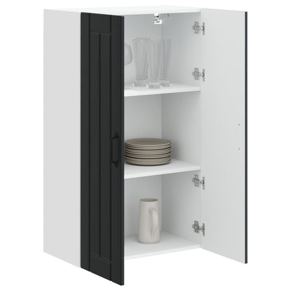 vidaXL Wall Cabinet LUCCA Black 60 x 31 x 100 cm Engineered Wood