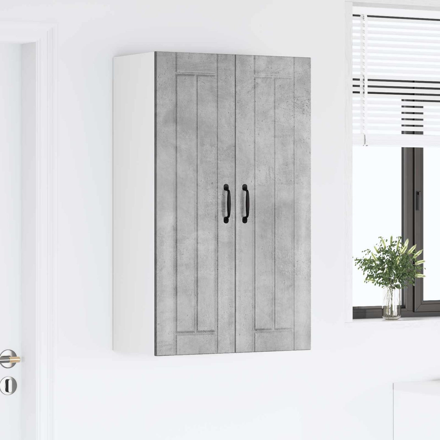 vidaXL Wall Cabinet LUCCA Concrete Grey 60 x 31 x 100 cm