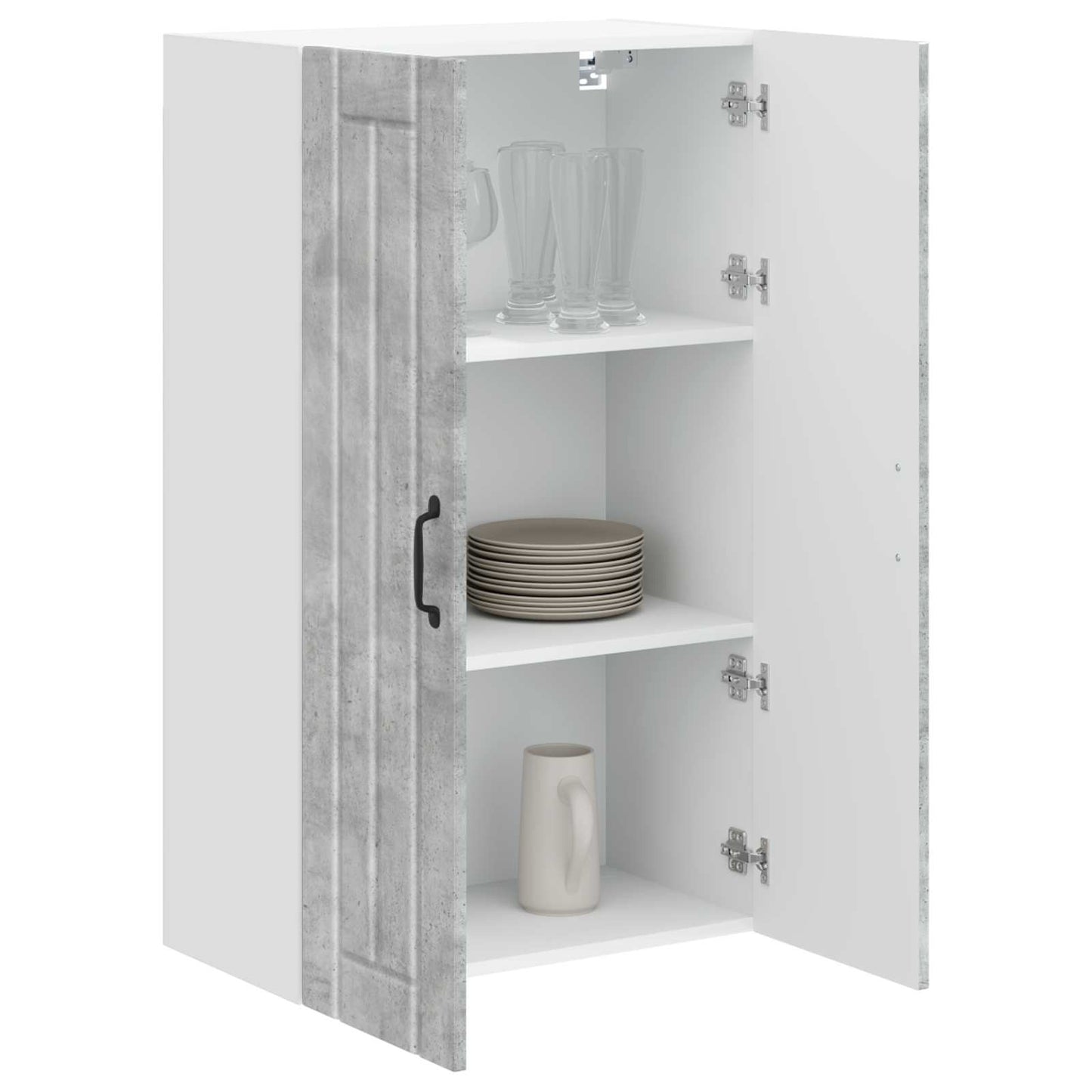 vidaXL Wall Cabinet LUCCA Concrete Grey 60 x 31 x 100 cm