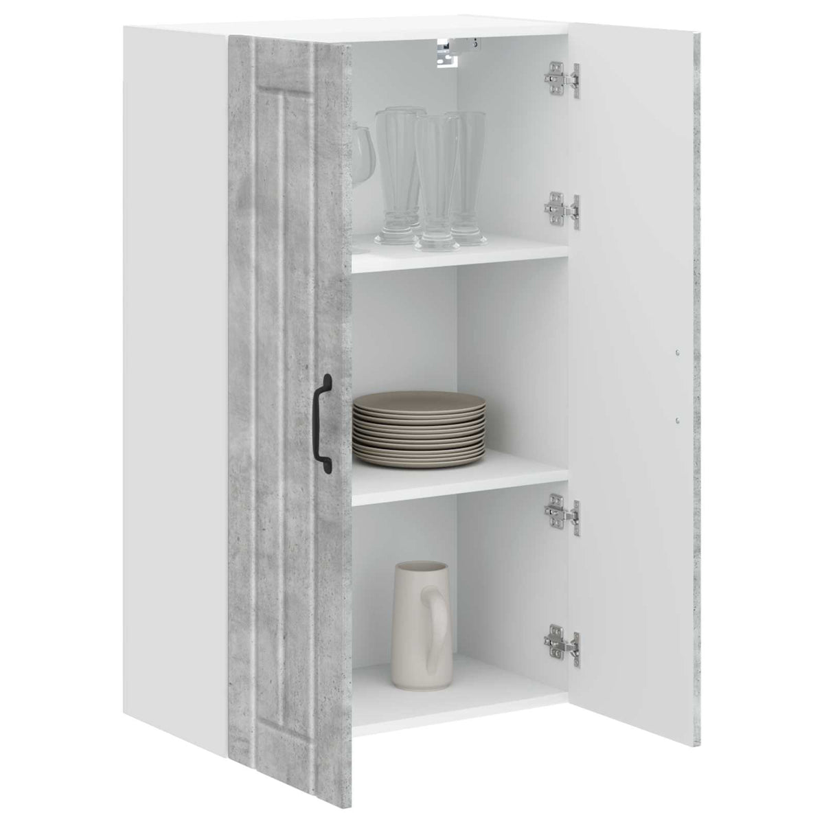vidaXL Wall Cabinet LUCCA Concrete Grey 60 x 31 x 100 cm