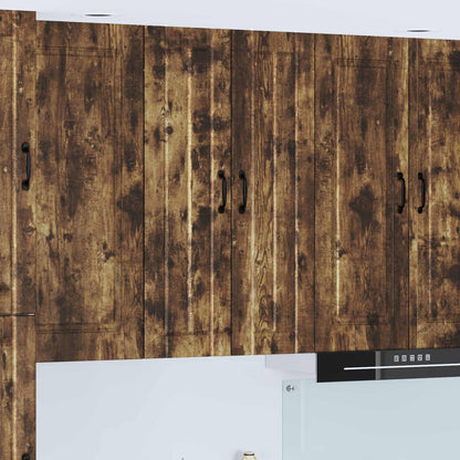 vidaXL Wall Cabinet LUCCA Smoked Oak 60 x 31 x 100 cm Engineered Wood