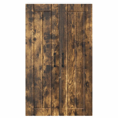 vidaXL Wall Cabinet LUCCA Smoked Oak 60 x 31 x 100 cm Engineered Wood