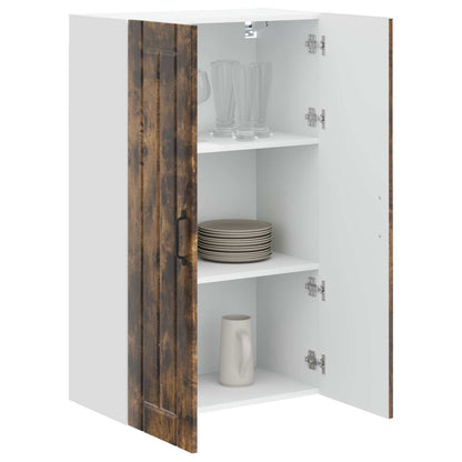 vidaXL Wall Cabinet LUCCA Smoked Oak 60 x 31 x 100 cm Engineered Wood