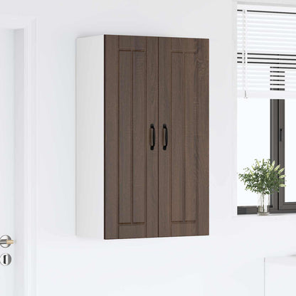 vidaXL Wall Cabinet LUCCA Brown Oak 60 x 31 x 100 cm Engineered Wood