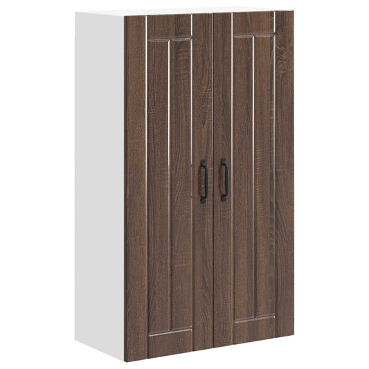 vidaXL Wall Cabinet LUCCA Brown Oak 60 x 31 x 100 cm Engineered Wood