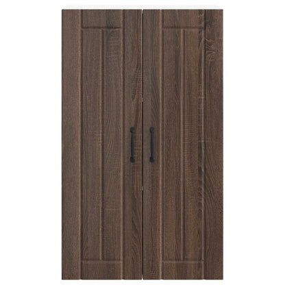 vidaXL Wall Cabinet LUCCA Brown Oak 60 x 31 x 100 cm Engineered Wood