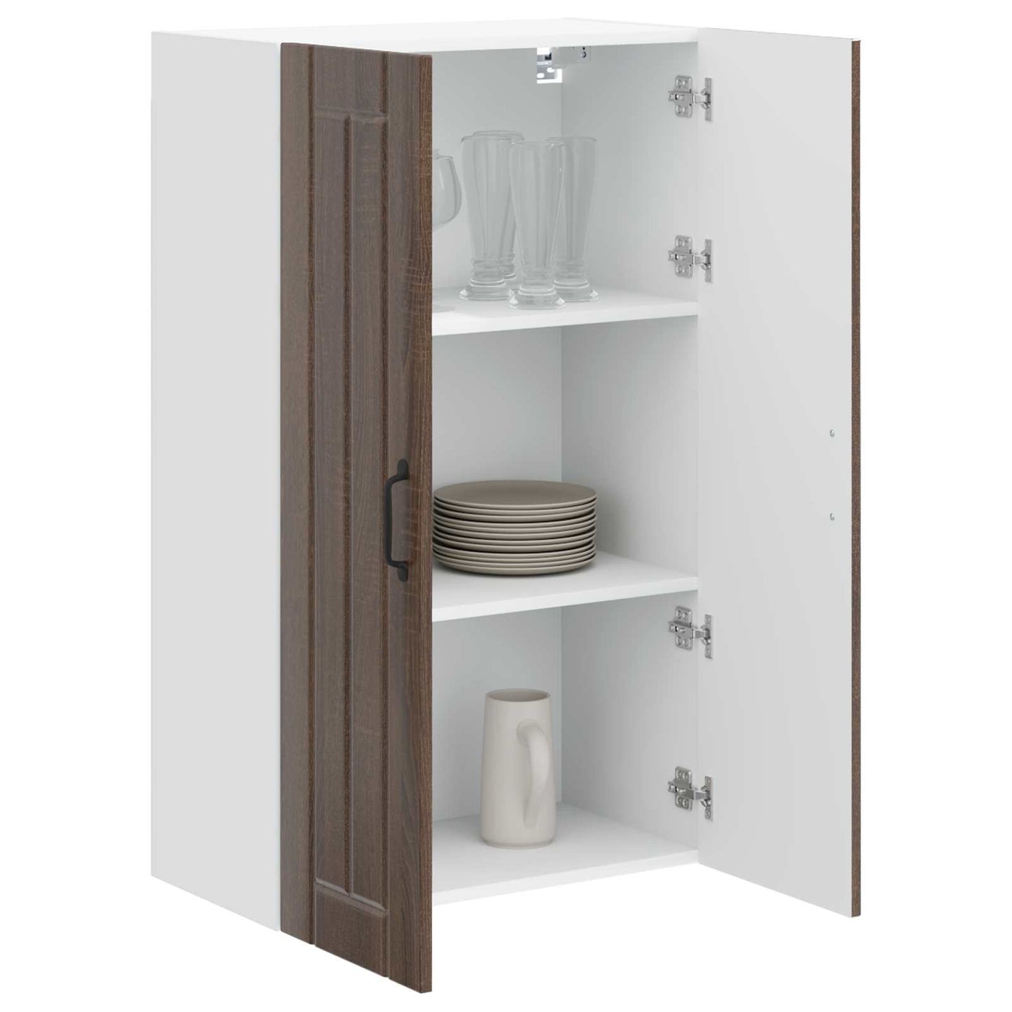 vidaXL Wall Cabinet LUCCA Brown Oak 60 x 31 x 100 cm Engineered Wood