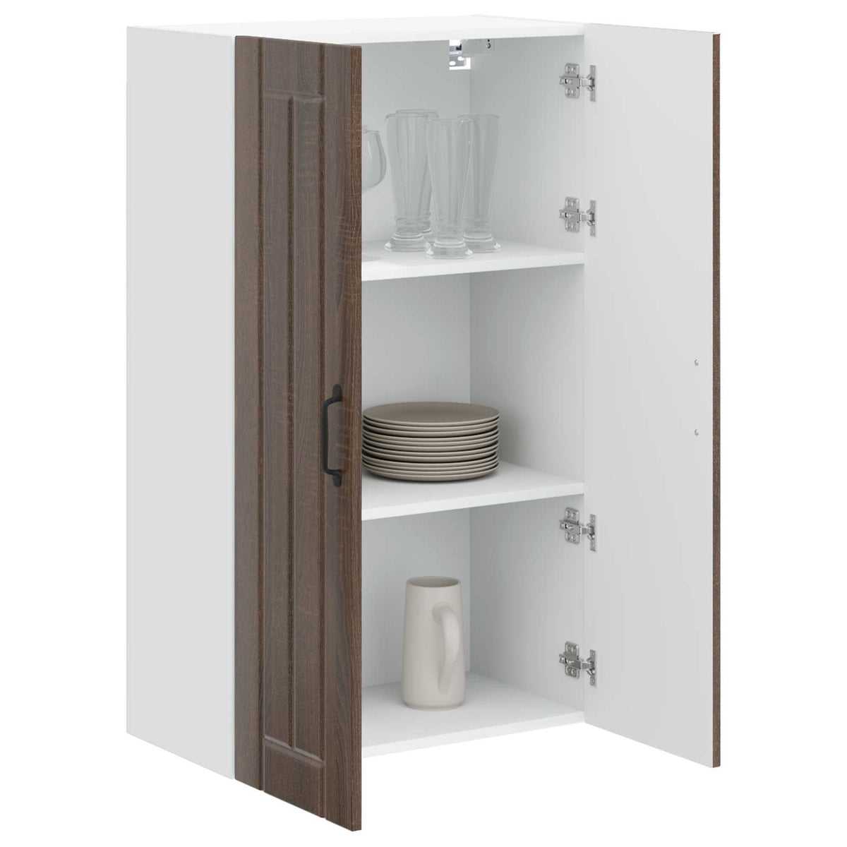 vidaXL Wall Cabinet LUCCA Brown Oak 60 x 31 x 100 cm Engineered Wood