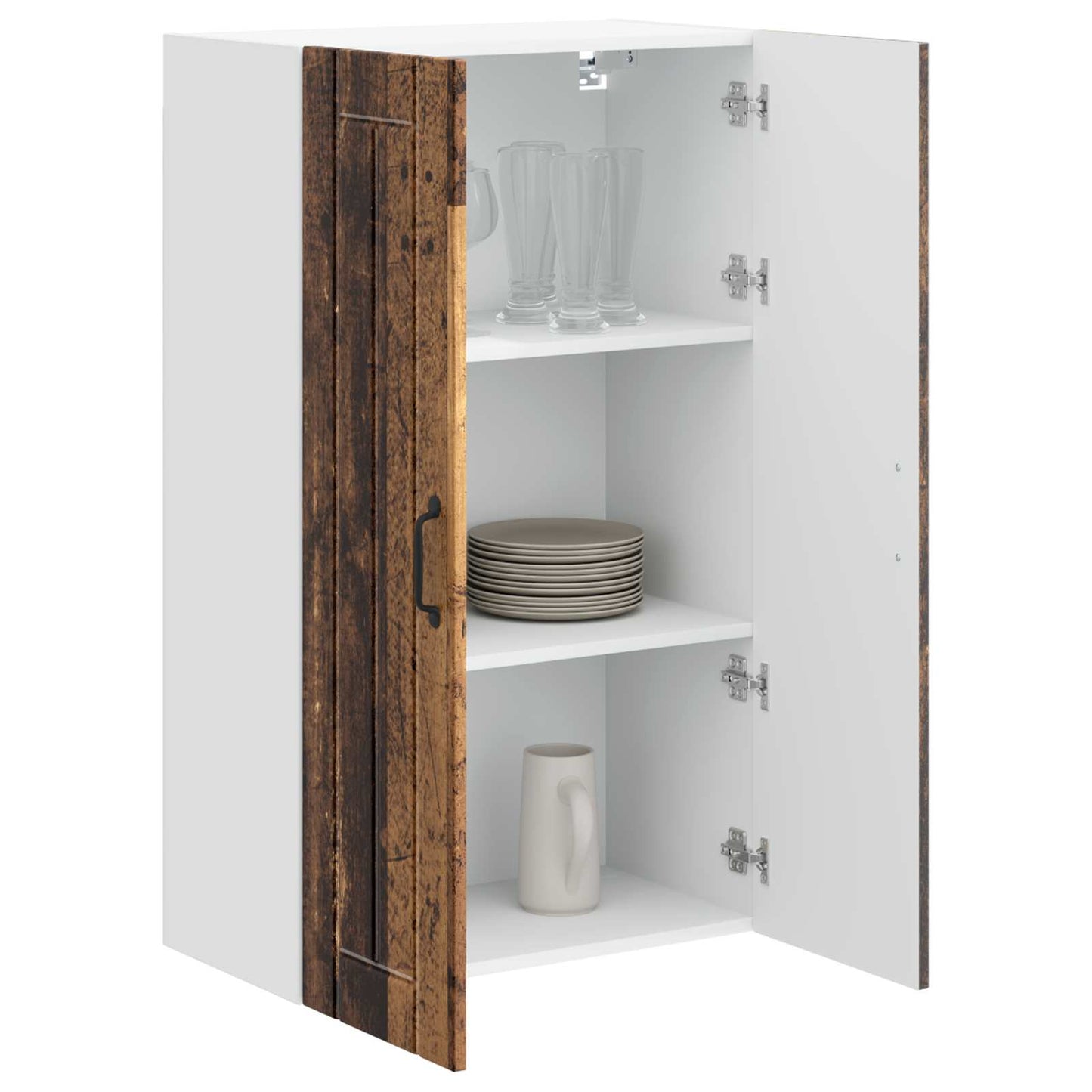 vidaXL Wall Cabinet LUCCA Old Wood 60 x 31 x 100 cm Engineered Wood